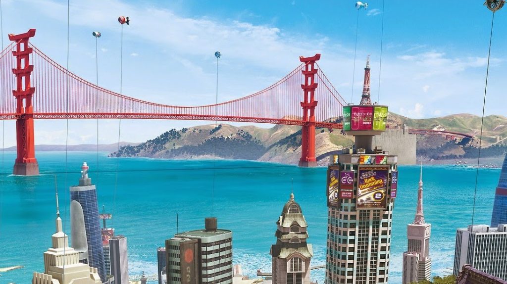 Image du film Les Nouveaux Héros, montrant une version alternative de San Francisco.